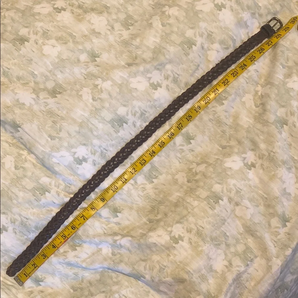 Brown Braided Belt with goldtone hardware - Picture 2 of 5